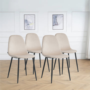 Lina® Napoli Eetkamerstoel - Cream - Set van 4