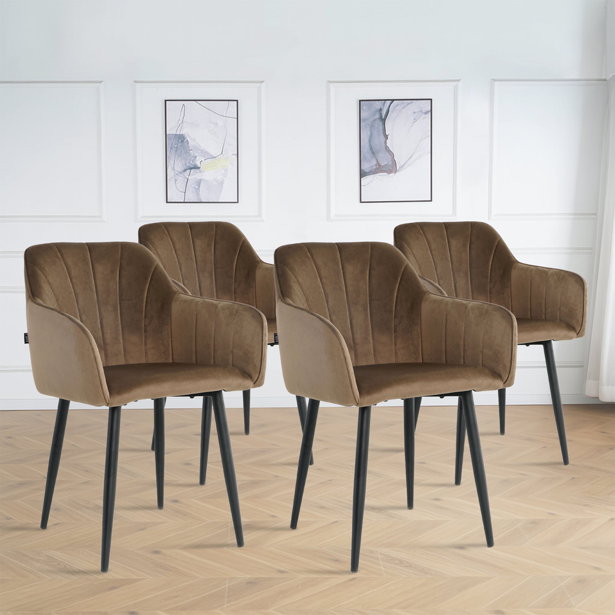 Lina® Rio Eetkamerstoel - Bruin - Set van 4