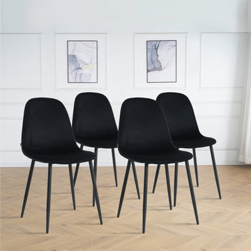 Lina® Napoli Eetkamerstoel - Zwart - Set van 4