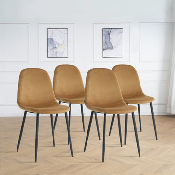 Lina® Napoli Eetkamerstoel - Camel - Set van 4