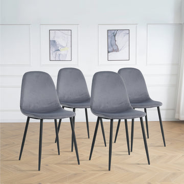 Lina® Napoli Eetkamerstoel - Grijs - Set van 4