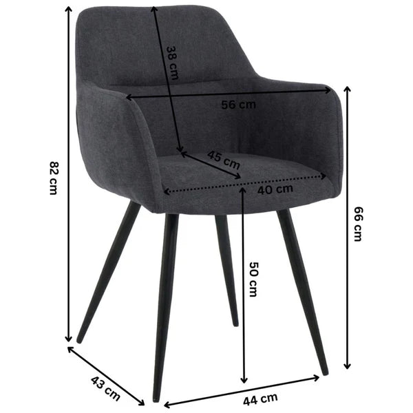 Lina® Nova Eetkamerstoel - Zwart